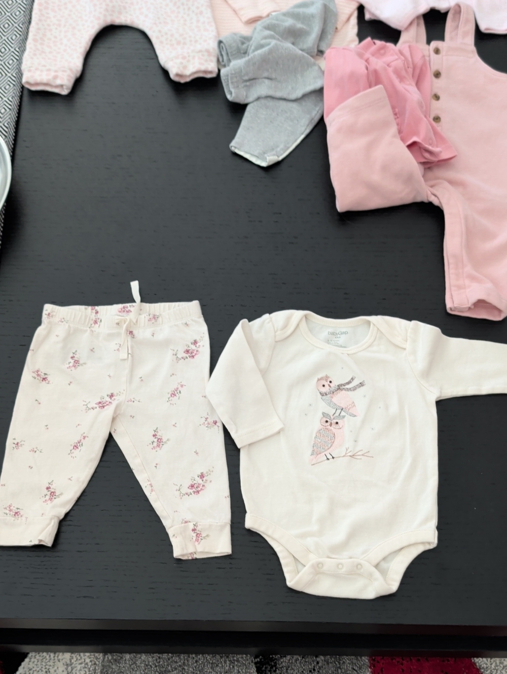 10 Piece Baby Girl Lot 6 -12 Months Baby Gap Carter's Bunny Jacket Pants Onesies - Picture 3 of 13